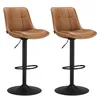Image de VASAGLE Tabourets de Bar, Lot de 2, Siège Pivotant à Hauteur Réglable