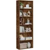 Image de VASAGLE Bibliothèque, Étagère sur 6 Niveaux, Meuble de Rangement Ouvert, Étagère, 24 x 60 x 178,5 cm, pour Salon, Bureau, Salle à Manger, Marron Rustique LBC169K01