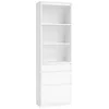 Image de VASAGLE Kailyn Collection - Bibliothèque, Armoire Haute, Buffet, 3 Tiroirs, Étagères Réglables, Hauteur 180 cm, pour Salon, Chambre, Bureau, Moderne, Gain de Place, Blanc Neige LBC188W01