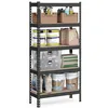 Image de SONGMICS Étagère pour Charges Lourdes, Étagère de Rangement, Étagère de Cuisine, 5 Niveaux, 30 x 75 x 150 cm, Capacité de Charge 875 kg, pour Cave, Garage, Bureau, Noir GLR300B01