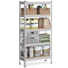 Image de SONGMICS Étagère pour Charges Lourdes, Étagère de Rangement, 5 Niveaux, 30 x 75 x 150 cm, Capacité de Charge 875 kg, pour Cuisine, Cave, Garage, Bureau, Argent GLR300E01