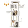 Image de Feandrea Grand Arbre à Chat, 174 cm, Multi-Niveaux, 2 Niches, 2 Paniers