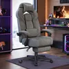 Image de SONGMICS Chaise de Jeu, Chaise d'Ordinateur, Ergonomique, avec Repose-Pieds, Coussin de Tête Ajustable, Support Lombaire, Capacité de Charge de 150 kg, Gris Ardoise OBG077G01