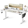 Image de SONGMICS Bureau Électrique Réglable en Hauteur, 180 x 80 cm, Table Assis-Debout, Fonction Mémoire 4 Hauteurs, pour Bureau, Télétravail, Blanc Nuage LSD138W01