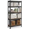 Image de SONGMICS Étagère pour Charges Lourdes, Étagère de Rangement, Étagère de Cuisine, 5 Niveaux, 30 x 75 x 150 cm, Capacité de Charge 875 kg, pour Cave, Garage, Bureau, Marron Rustique GLR300B11