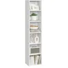 Image de VASAGLE Bibliothèque, Étagère sur 6 Niveaux, Meuble de Rangement Ouvert, Étagère, 24 x 30,2 x 160,7 cm, pour Salon, Bureau, Salle à Manger, Blanc Nuage LBC411W01