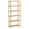 Image de SONGMICS Étagère de Rangement, Meuble à Chaussures à 6 Niveaux, Support pour Plantes, Multifonction, pour Entrée, Salle de Bain, Balcon, Cuisine, 26 x 60 x 160,9 cm, Beige Naturel BCB036Y01