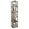 Image de VASAGLE Bibliothèque, Étagère à 6 Niveaux, Assemblage Ultra-Rapide sans Outils, Étagère de Rangement, 23,8 x 38 x 173,4 cm, pour Salon, Chambre, Cuisine, Marron Rustique et Noir d’Encre LLS136K01