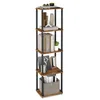 Image de VASAGLE Bibliothèque, Étagère à 5 Niveaux, Assemblage Ultra-Rapide sans Outils, Étagère de Rangement, 23,8 x 38 x 139 cm, pour Salon, Chambre, Cuisine, Marron Rustique et Noir d’Encre LLS135K01