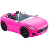 Image de Barbie - Mobilier Cabriolet Rose de, Voiture 2 Places avec Roues Qui tournent, Ligne Sportive et détails réalistes, Jouet pour Enfant, HBT92
