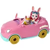 Image de Enchantimals Coffret Lapinmobile, Voiture avec Une Mini-poupée Bree Lapin et Une Figurine Twist, et des Accessoires de Jeu, Jouet pour Enfant, HCF85