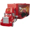 Image de Mattel Disney Pixar Cars Coffret Mack Transformable 2 en 1 camion et atelier de tuning, avec lanceur et pont élévateur, jouet pour enfant, HDC75