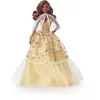 Image de Barbie Signature Joyeux Noël 2023 Poupée Spéciale Fêtes 35Ème Anniversaire avec Robe De Soirée Dorée, Cheveux Bruns Et Emballage De Présentation, À Collectionner, Jouet Enfant, Dès 3 Ans, HJX05
