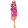 Image de Barbie Poupée Mannequin Ultra Chevelure, Poupée Cheuveux Ultra Longs Arc-en-Ciel, Robe Motif À Pois, 10 Accessoires De Coiffure Et De Mode Inclus, Jouet pour Enfant de 3 Ans Et Plus, HKT96