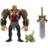 Image de Masters of the Universe Les Maîtres de l’Univers Figurine Articulée Musclor (14 cm) avec fonction d’attaque, à collectionner, Jouet Enfant, Dès 4 ans, HLF51