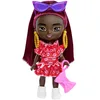 Image de Barbie Mini Poupée Extra aux Cheveux Bordeaux avec Lunettes de Soleil, Robe à Volants Rouge, vêtements et Accessoires, Jouet Enfant, Dès 3 Ans, HLN47