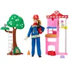 Image de Barbie Pompier Avec Caserne De Pompiers Et Accessoires Poupée