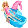 Image de Barbie Poupée Blonde Avec Toboggan De Piscine Et Accessoires
