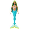 Image de Barbie Poupées Sirènes avec Cheveux Fantaisie et Serre-tête, Jouets sirènes avec Bustiers inspirés de Coquillages et nageoires colorées, HRR03