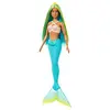 Image de Barbie Sirène Aux Cheveux Verts Et à La Queue Raide Poupée