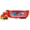 Image de Hot Wheels RacerVerse Hulkbuster Marvel Camion pour Transporter et Ranger Jusqu’à 10 véhicules, Cabine détachable avec Casque Rabattable et Figurine Non Amovible, HRY02