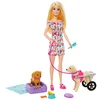 Image de Barbie Promeneur De Chien Avec Poupée En Fauteuil Roulant