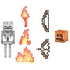 Image de Mattel Minecraft Squelette Diamond Level Figurine articulée à collectionner avec 6 accessoires, 14 cm, design pixélisé, HTM06