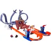 Image de Hot Wheels RacerVerse Piste de Course Mobile de Spiderman Coffret Circuit avec Voitures de Course Hot Wheels Spiderman et Black Panther, Course en Plusieurs Tours pour échapper à Doc Ock, HPL34