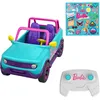 Image de Hot Wheels Voiture Télécommandée, Grand Véhicule Tout-Terrain Barbie Véhicule pouvant contenir 2 poupées Barbie, Autocollants à appliquer par Les Enfants pour Personnaliser Le véhicule, HTP53