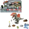Image de Mattel Jurassic World Spinosaurus Démolisseur de Cage Figurine articulée et jouet à déballer, sable, gel et pâte à modeler, jeu d'évasion, de découverte et de sauvetage, HTP71