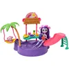 Image de Enchantimals Coffret Piscine En Forme De Singe Avec Poupée De 15,3 Cm, Figurine Animal, Toboggan, Balançoire, +12 Pièces De Jeu, Jouet Enfant, A Partir De 4 Ans, HTW73