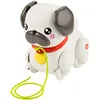Image de Fisher-Price Jouet à tirer Mon Carlin à Promener pour bébé et tout-petit, avec mouvements et sons, pour les enfants à partir de 12 mois, HTW94
