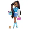 Image de Barbie Poupée et Accessoires Équipe de Rêve « Brooklyn » articulée avec Longs Cheveux Noirs, 9 éléments sur Le thème de la Musique, HYC22