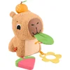 Image de Fisher-Price Snuggly Snacky Capy jouet en peluche avec hochet 1 pcs