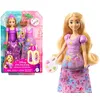 Image de Princesses Disney Poupée Raiponce Pique-Nique et Art Coffret 2 en 1 avec 2 tenues, 9 accessoires, 2 corsages à clipser et 2 jupes, inspiré du dessin animé « Raiponce » de Disney, JBG09