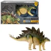 Image de Mattel Jurassic World Figurine articulée Stégosaure de la Collection Hammond, grand dinosaure herbivore avec queue articulée par câble interne, JCH08, Vert - Stegosaurus