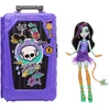 Image de Monster High Coffret Monstrueux Secrets Jinafire Long avec Poupée et Accessoires, Destination : Oasis Glamour avec Mallette et Plus de 19 Surprises comme des Vêtements, JDR52
