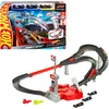 Image de Hot Wheels Coffret Piste de Course Sprint avec 3 véhicules de Formule 1 à l’échelle 1/64 : McLaren F1 Team, Alpine et VCARB, Circuit de Course Sprint côte-à-côte, JDY15