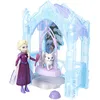Image de Mattel Disney Coffret Mini-poupée et Animal d’Hiver Elsa de la Reine des Neiges de avec Figurines Renards et Oiseaux, Toboggan et Accessoires, Coffret Animaux glacés à empiler, JFG29