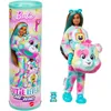 Image de Barbie Poupée Cutie Reveal Bisounours, avec Costume en Peluche Touradieuse et 10 Surprises, y Compris Changement de Couleur et Mini Ours, JFV62