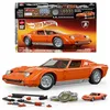 Image de Mattel Brick Shop Hot Wheels Coffret de Construction Lamborghini Miura P400 SV de 1971, série Premium, avec 1 523 pièces, détails réalistes et pièces métalliques, JHF61