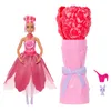 Image de Barbie Poupée PÉTALS Pop Rose et Accessoires, parfumée avec Robe Fleur Violette et Accessoires, Bouquet Surprise avec Lapin, JMF59