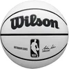Image de WILSON NBA Autograph Mini Ballon de Basket, Construction Compacte Qui Offre Une Prise en Main Confortable, Couleur: Marron/Blanc, Taille: 3