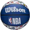 Image de Wilson NBA All Team Ballon de Basket, Rouge/Blanc/Bleu, Taille 7 | Ballon de basket en caoutchouc au design NBA All Team, pour le loisir dehors et l'entraînement sur tous les terrains