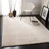 Image de SAFAVIEH Zottelig Collection August Shag Tapis à Poils Courts pour Salon, Salle à Manger, Chambre à Coucher Beige 122 x 122 cm