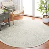 Image de SAFAVIEH Adirondack Tapis Rond 122 cm Rond, Ivoire & Sauge | Transitionnel Design, Mélange Synthétique Entretien Facile, Idéal pour Salon, Chambre, Bureau