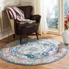 Image de SAFAVIEH Tapis Boho pour Salon, Salle à Manger, Chambre à Coucher - Monaco Collection, Tapis à Poil Court, Violet et Bleu Clair, 122 X 122 cm