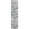 Image de Safavieh Tapis Contemporain pour Salon, Salle à Manger, Chambre à Coucher - Madison Collection, Tapis à Poil Court, Gris et Bleu, 66 x 122 cm