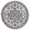 Image de SAFAVIEH Tapis Boho pour Salon, Salle à Manger, Chambre à Coucher - Madison Collection, Tapis à Poil Court, Crème et Bleu, 122 X 122 cm