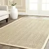 Image de SAFAVIEH Tapis en Fibres Naturelles Salon, Salle à Manger, Chambre à Coucher - Natural Fiber Collection, Tapis à Poil Court, Naturel et Beige, 122 X 122 cm